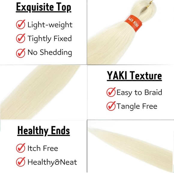 613# Pre Stretched Braiding Hair 30 Inch Box Braid Hair 3 Packs Yaki Texture - Picture 4 of 7